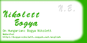 nikolett bogya business card